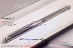 Perfect Replica Montblanc Stainless Steel Flower Pattern Meisterstuck Ballpoint Pen